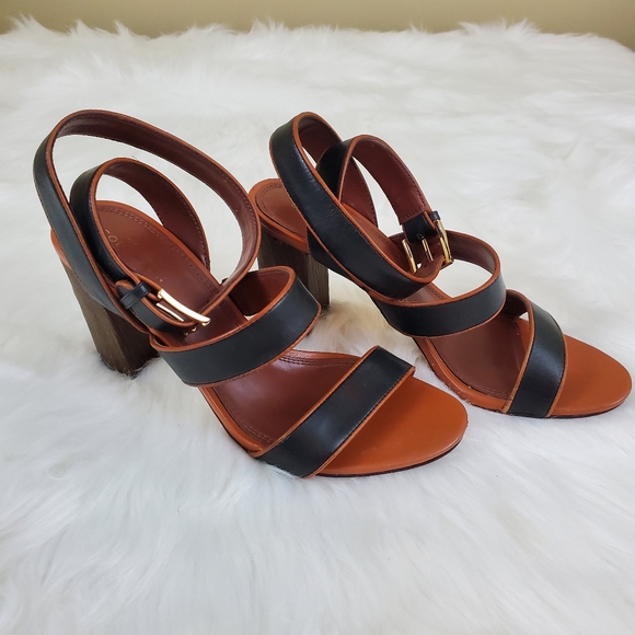 Cole Haan Sz 7.5 Delilah Sandal in Black Leather - Picture 1 of 11